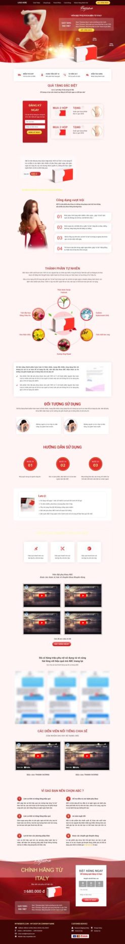 Theme wordpress lading pape dịch vụ phụ nữ giá rẻ