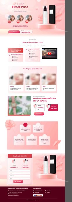 Theme wordpress lading pape khóa học trang điểm giá rẻ