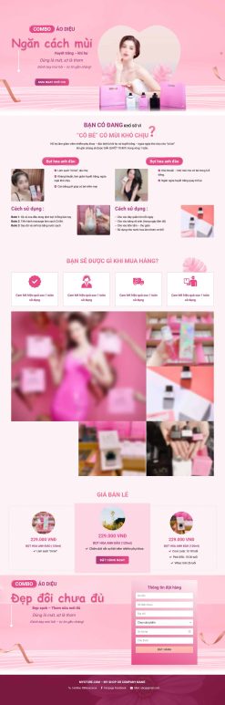 Theme wordpress ladingpape mỹ phẩm xịt thơm giá rẻ