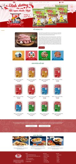 Theme wordpress công ty thực phẩm xúc xích giá rẻ